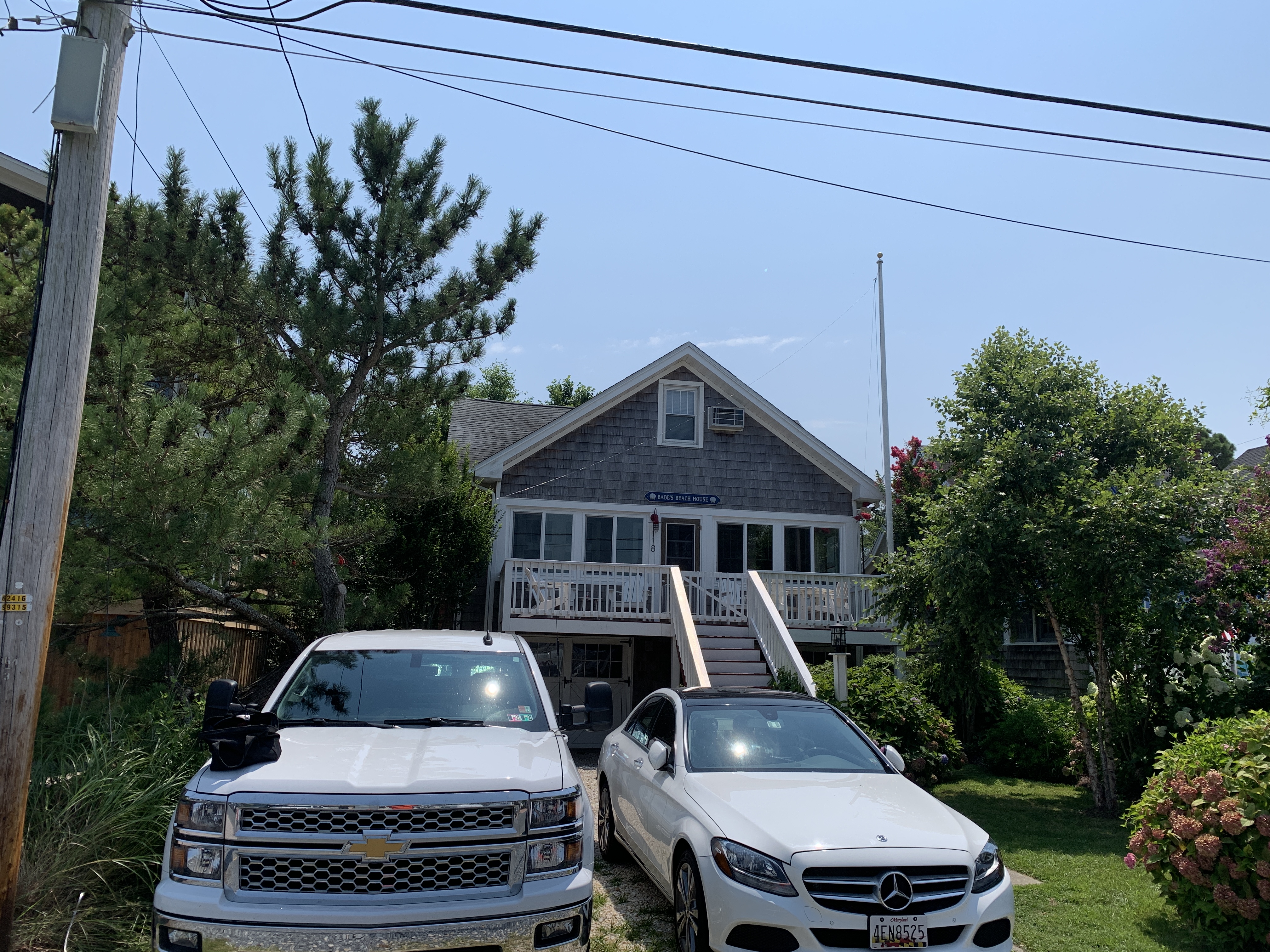 Front of the house with antenna